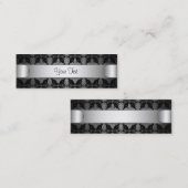 しおりの名刺の蝶抽象芸術の生地 スキニー名刺 (正面/裏面)