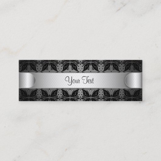 しおりの名刺の蝶抽象芸術の生地 スキニー名刺 (正面)