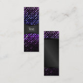 しおりの名刺紫色の水晶きらきら光るなStrass スキニー名刺 (正面/裏面)