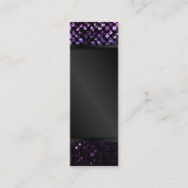 しおりの名刺紫色の水晶きらきら光るなStrass スキニー名刺 (裏面)