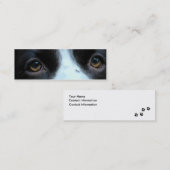 しおりまたはプロフィールカード"目知っている"が スキニー名刺 (正面/裏面)