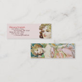 しおりカードを覚醒させるミュシャのアールヌーボーの朝 スキニー名刺 (正面/裏面)