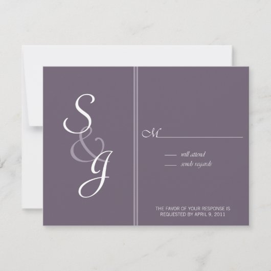 しおり応答のカードナスを結婚します 出欠カード (正面)