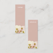 しおり読に黄色いワンドフラワーのケシ コーリングカード (正面/裏面)