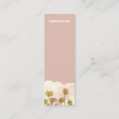 しおり読に黄色いワンドフラワーのケシ コーリングカード (裏面)