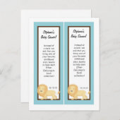 しおり青いジャングルライオン インビテーションポストカード (正面/裏面)