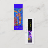 しおり-クールで青いジャズ スキニー名刺 (正面/裏面)