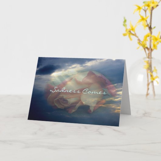 しおれさせたばら色の悔やみや弔慰は大事な行事をカードカスタマイズ カード (黄色い花)