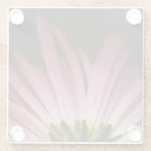 しおれさせた紫色のデイジー ガラスコースター (裏面)