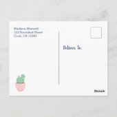 しおれたくない!あなたがいるから私の人生はサボテンじゃない ポストカード (裏面)