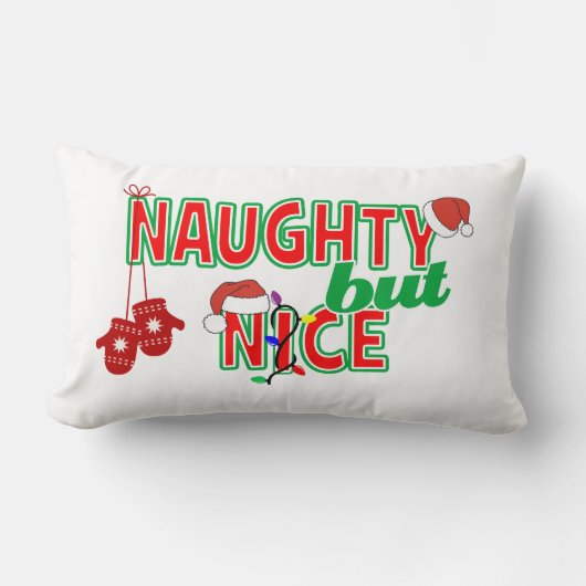 しかしいけなニースおもしろいクリスマスの両面 ランバークッション (正面)