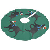 しかしいけなニースブラックラブラドールクリスマス フェイクリネンツリースカート (アングル)