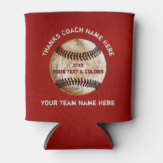 しかしクール安い野球のコーチのギフトパーソナライズされたは 缶クーラー (正面)