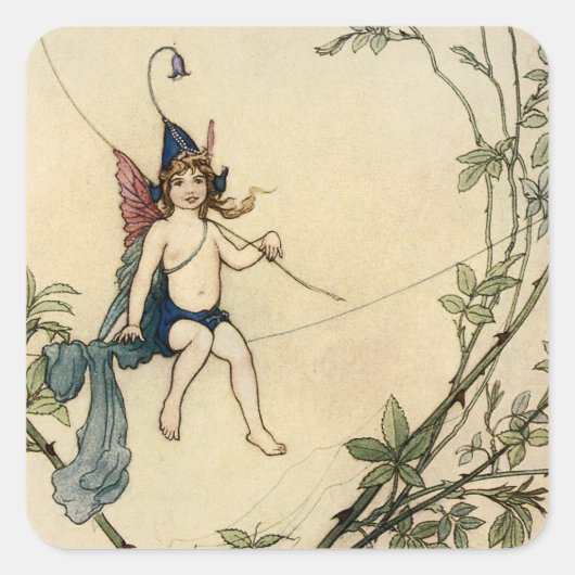 しかしパックは蜘蛛の糸に座っていた スクエアシール (正面)