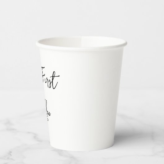 しかしファーストコーヒー引用文シンプル 紙コップ (左)