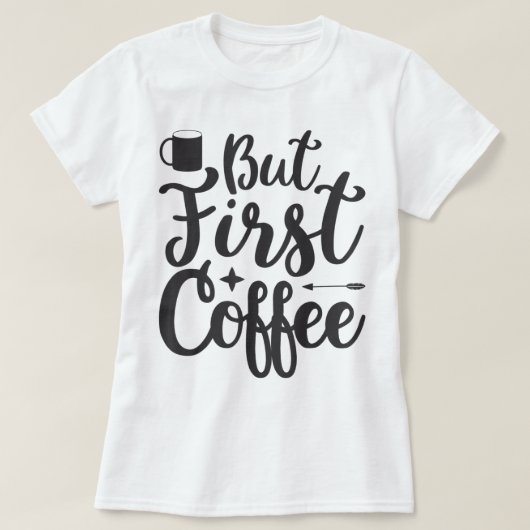 しかしファーストコーヒーTシャツ Tシャツ (デザイン正面)