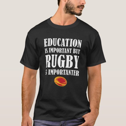 しかしラグビーの方がより重要なのだ スペイン ラグビー Tシャツ (正面)