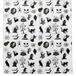 しかし不気味面白いハロウィーン シャワーカーテン