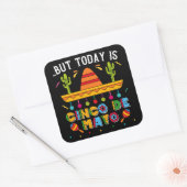 しかし今日はメキシコ産サボテンのCinco De Mayo おもしろい スクエアシール (封筒)