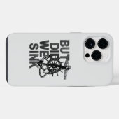 しかし我々はボート好きセーラーボートを沈おもしろいんだ iPhoneケース (裏面横)