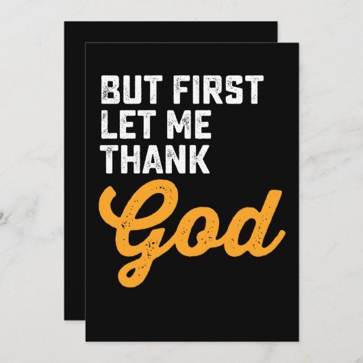 しかし最初に神を感謝してい許せ 招待状 (正面/裏面)