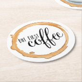 しかし最初に、コーヒーコースター ラウンドペーパーコースター (アングル)