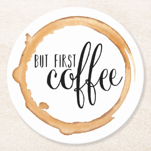 しかし最初に、コーヒーコースター ラウンドペーパーコースター (正面)