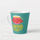 しかし最初のお茶は カフェラテマグ (左アングル)