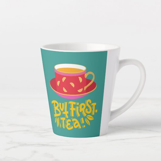 しかし最初のお茶は カフェラテマグ (右)