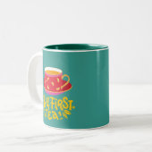 しかし最初のお茶は ツートーンマグカップ (正面左)