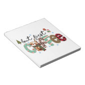 しかし最初のコーヒーは陽気なクリスマス ノートパッド (アングル)