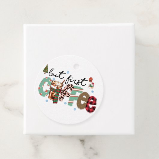 しかし最初のコーヒーは陽気なクリスマス フェイバータグ