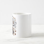 しかし最初のコーヒーアート – スタイリッシュ金ゴールドデザイン コーヒーマグカップ (中央)