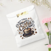 しかし最初のコーヒーアート – スタイリッシュ金ゴールドデザイン フェイバーバッグ (封をした状態)