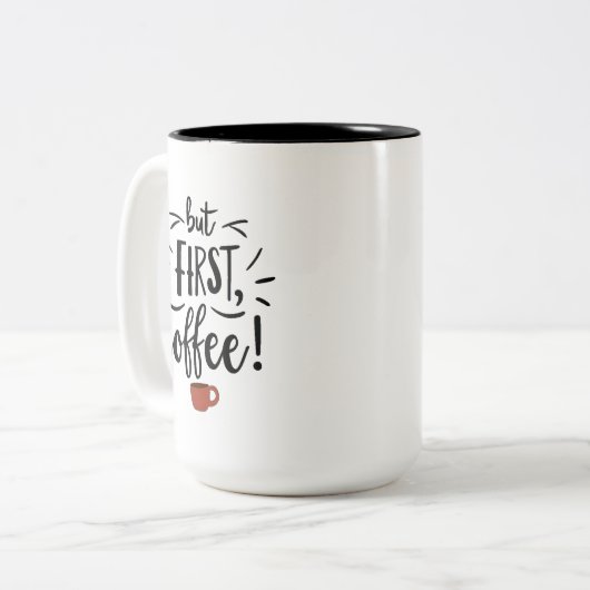 しかし最初のコーヒー ツートーンマグカップ (正面左)