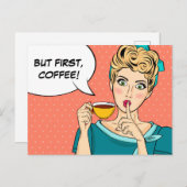 しかし最初のコーヒー ポストカード (正面/裏面)
