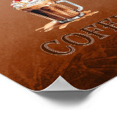 しかし最初のコーヒ素朴ーおもしろいポスター ポスター (角)