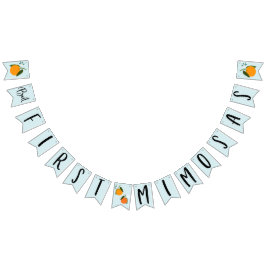 しかし最初のミモサスの束の旗 バンティングフラッグ