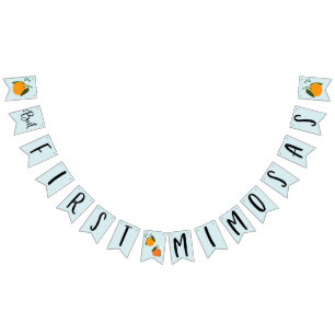 しかし最初のミモサスの束の旗 バンティングフラッグ