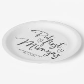 しかし最初のミモサスブライダルシャワー ペーパープレート (アングル)