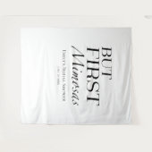 しかし最初のミモサス |ブライダルシャワー背景 タペストリー (正面(横))