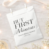 しかし最初のミモサス |ミニマルブライダルシャワー フェイバーバッグ (クリップ留めされた状態)