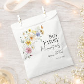 しかし最初のミモサス |ワイルドフラワーボホブライダルシャワー フェイバーバッグ (クリップ留めされた状態)