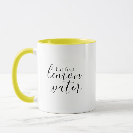 しかし最初のレモンの水 | lemon water mug マグカップ (左)