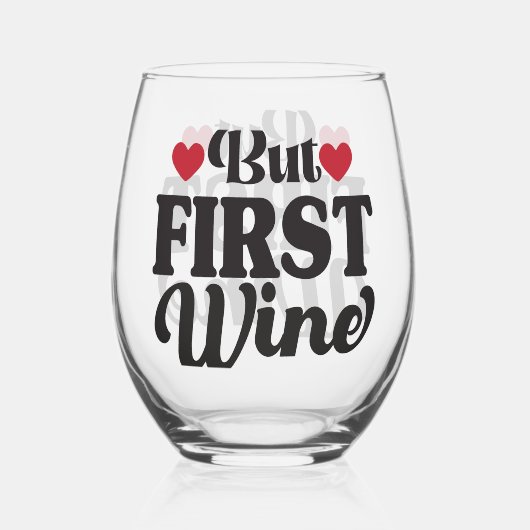 しかし最初のワインの茎のないガラス ステムなしワイングラス (裏面)