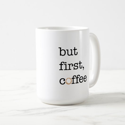 しかし最初コーヒー-感動的なマグ コーヒーマグカップ (正面右)