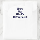 しかし私の女の子違うは 楕円形シール (バッグ)