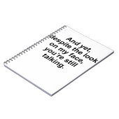 しかし私の顔を見てもあなたはは ノートブック (左側)