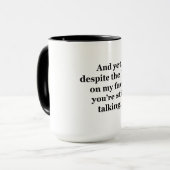 しかし私の顔を見ても マグカップ (正面左)