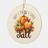 しかし私は考え秋が大好き – パンプキンス&離れ セラミックオーナメント (左)